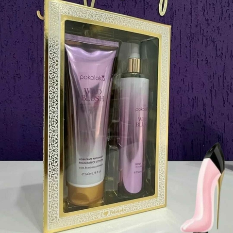 kit RWild Blush loção Hidratante+ Body Splash Pokoloka Inspirado no Good Girl Blush de Carolina Herrera - comprar online