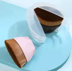 Pincel mágico hexagonal kabuki para maquiagem, base e blush com estojo - comprar online