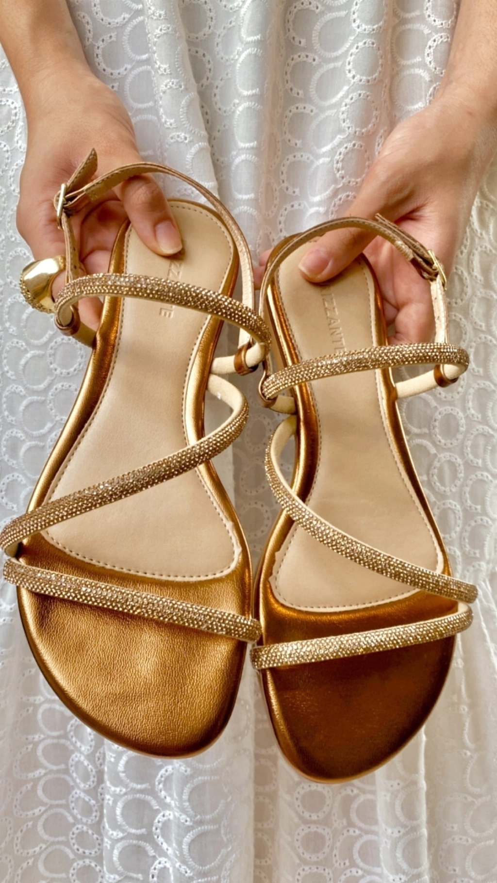 Flat Luiza Bronze Cristais