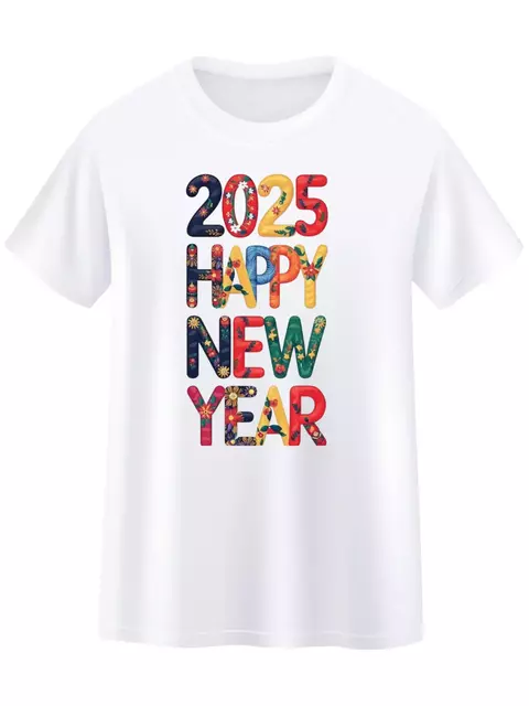 Playera happy new year 2025 feliz año nuevo trend