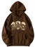 Hoodie estampado imagen craneos sudadera