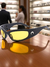 Lentes De Sol Gafas Vintage Uv400 Diseño Moda Envolvente Vintage Negro/amarillo en internet