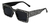 Gafas Sol Piedras Brillos Cuadrada Grande Polarizado Clash Negro