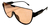 Gafas De Sol Moda Grandes Doble Puente Fashion Tinted Monobl Negro/ámbar