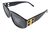 Gafas Sol Ovalada Bb Polarizado Shadow Moda Lentes Vintage Negro