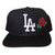 Gorra Bordada Plana La Los Angeles Rosa Negro Único
