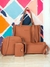 Set de 4 bolsas para mujer cartera bandolera bolso de mano tacto piel asas actividades diaria bolsa +bolsa de plumas + patron tarjertas 4pcs +bolsa de