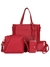 Set de 4 bolsas para mujer cartera bandolera bolso de mano tacto piel asas actividades diaria bolsa +bolsa de plumas + patron tarjertas 4pcs +bolsa de en internet