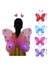 Lote 4 Alas de mariposa disfraz con luces diadema varita niños mariposa hada con luz cosplay