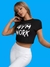 Crop Top Playera Gym Work Mujer Ombliguera Relaxed Fit