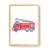 Quadro Decorativo Infantil Carro Bombeiro - comprar online