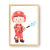 Quadro Decorativo Infantil - Bombeiro - comprar online