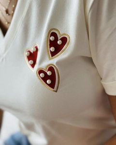 Corazones y perlas - comprar online