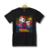 Playera negra con diseño de personajes de Volver al Futuro en estilo Funko Pop.