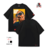 Playera negra oversized con diseño de Snoop Dogg, mostrando su rostro y una actitud relajada.