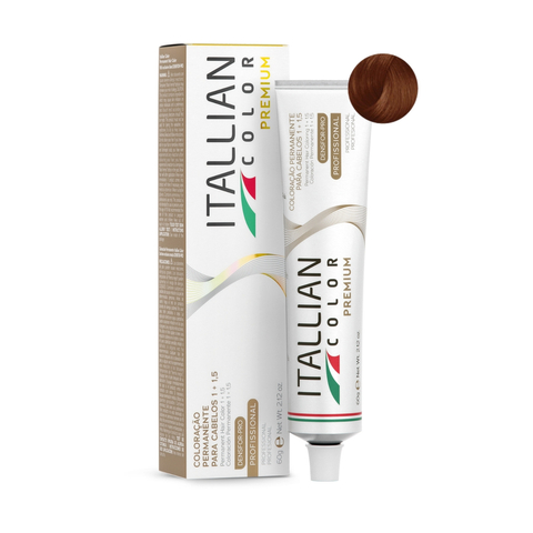 Coloração Itallian Color Premium 7.44 Louro Cobre Intenso 60g