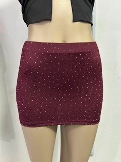 Mini de lycra con hot fix - comprar online