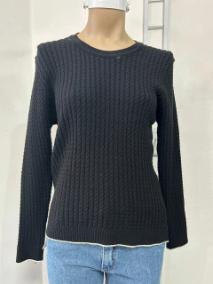Sweater tejido con detalle - Fuxia Indumentaria