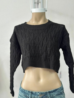 Sweater calado de bremer corto en internet