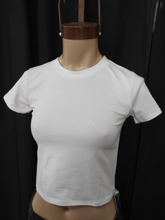 Top cuello redondo m/c elastizado - comprar online