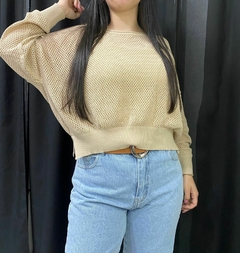 SWEATER CALADO CORTO - Fuxia Indumentaria