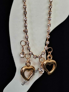 TOBILLERA CORAZÓN CON STRASS - comprar online
