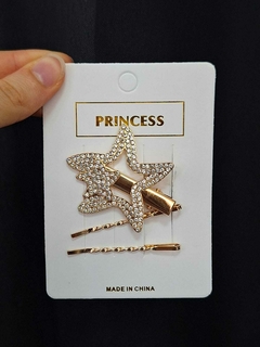 SET DE TRES HEBILLAS ESTRELLA CON STRASS