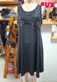 VESTIDO DE MORLEY BORDADO CON LENTEJUELAS