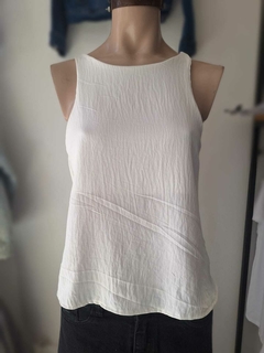 BLUSA DE SEDITA CRUZADA EN ESPALDA