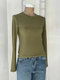 Remera de lycra verde militar