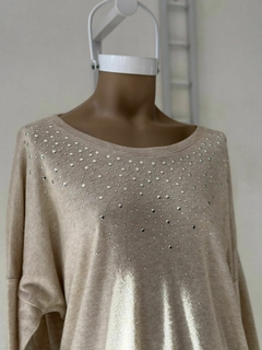 Remeron de lanilla con diseño en strass - comprar online