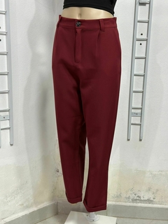 Pantalon sastrero bordo