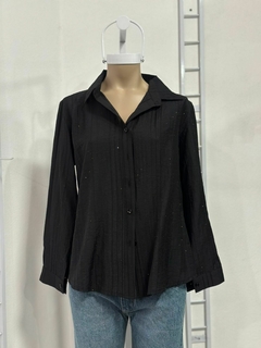 Camisa negra con pequeños brillos - comprar online