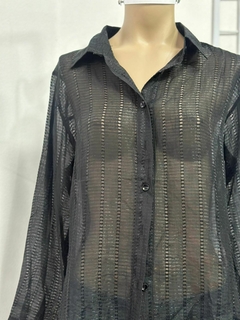 Camisa negra calada - comprar online