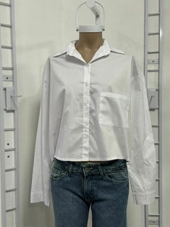 Camisa blanca clasica corta - comprar online