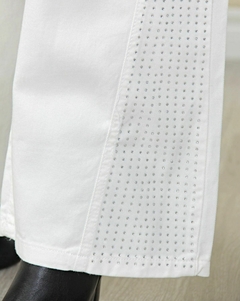 Wide leg rígido con recorte y Stras PERLA - comprar online