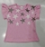 Blusa com Babadinhos Rosa Estrelas