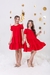 Vestido Vermelho Crepe Rodado