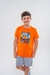 Conjunto T-shirt e Bermuda Moletom Laranja Game Over - comprar online