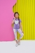 Conjunto Baby Look e Calça Legging Lilás Coração na internet