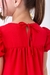 Vestido Vermelho Crepe Rodado