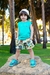 Conjunto Regata Verde Turquesa e Short Tactel Trator