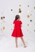Vestido Vermelho Crepe Rodado - Faz de Cor Moda Infantil