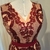 VESTIDO DE FESTA FUCSIA BORDADO. - loja online