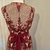 VESTIDO DE FESTA FUCSIA BORDADO.