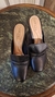 Mule Mocassim Salto Bloco Preto