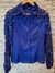 Camisa azul com renda - Seven Styles Brechó