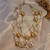 Colar branco com dourado - comprar online