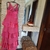 VESTIDO DE FESTA ROSA COM BABADOS - Seven Styles Brechó