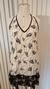 VESTIDO ESTAMPADO BRANCO COM PRETO